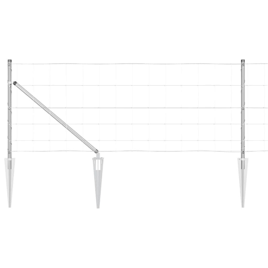 Recinzione in rete saldata zincata 100 x 0,8 m con pali