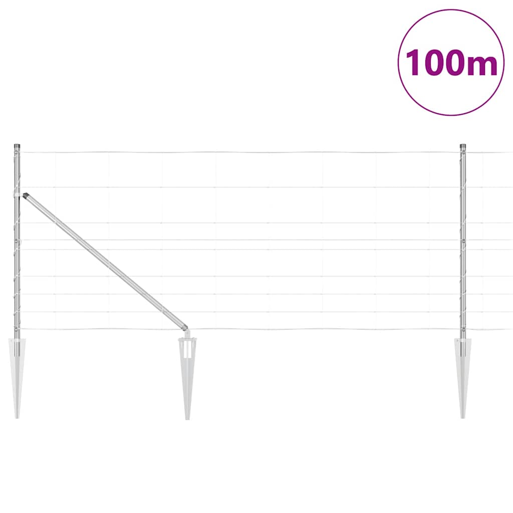 Recinzione in rete saldata 100 x 1 m - Acciaio zincato