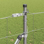 Recinzione Metallica Saldata con Base in Cemento 25x1,2m Acciaio Zincato