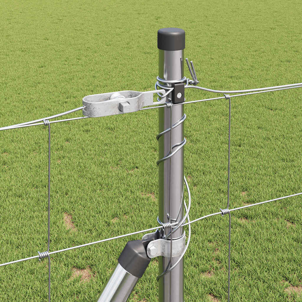 Recinzione Metallica Saldata con Base in Cemento 25x1,2m Acciaio Zincato