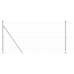 Recinzione Metallica Saldata con Base in Cemento 25x1,2m Acciaio Zincato