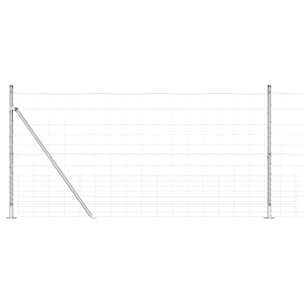 Recinzione Metallica Saldata con Base in Cemento 25x1,2 m