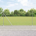 Recinzione Metallica Saldata con Pali e Base in Cemento 25x1,2m