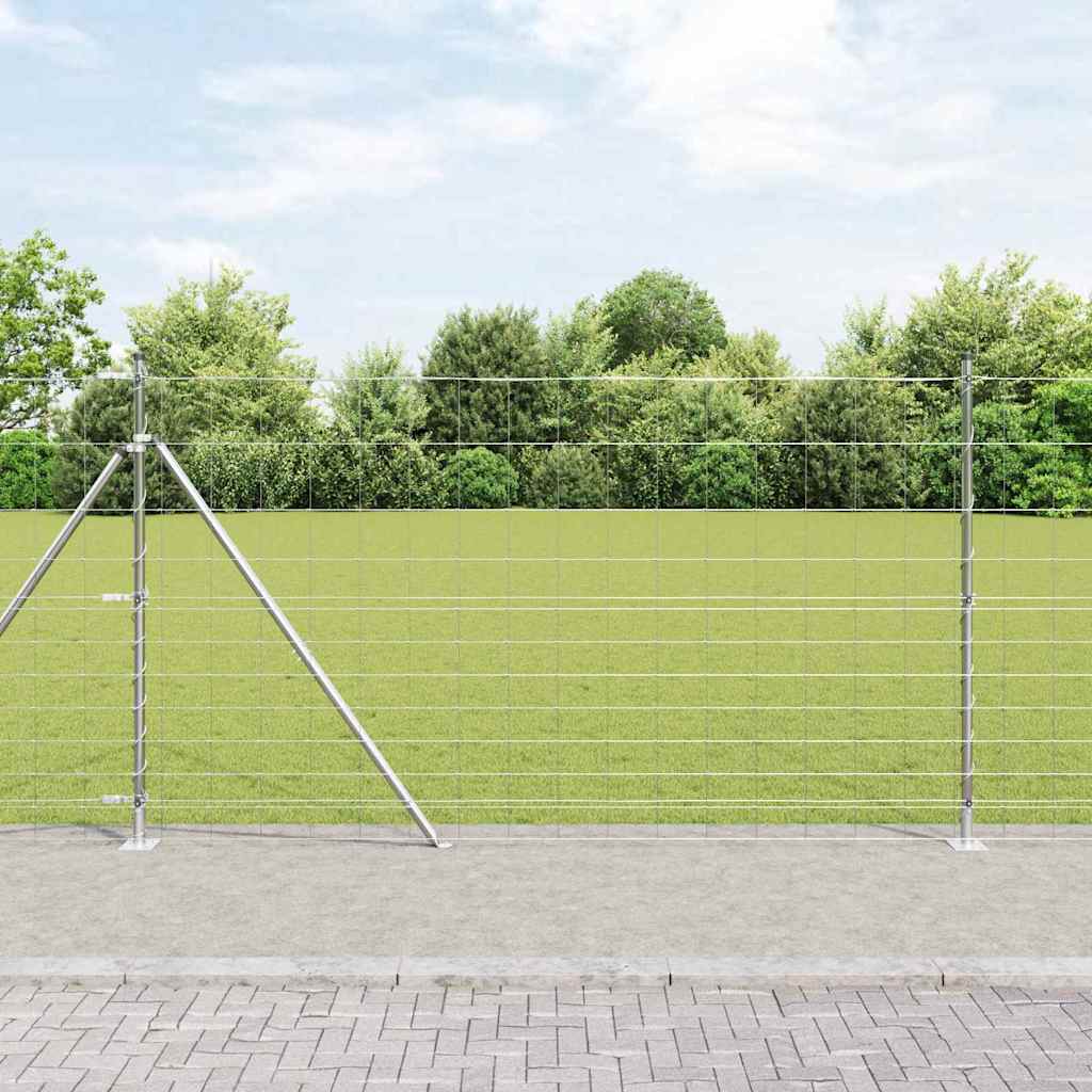 Recinzione Metallica Saldata con Base in Cemento - Acciaio Zincato 25 x 1,4 m