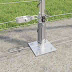 Recinzione Metallica Saldata con Pali e Base in Cemento 25 x 1,4 m