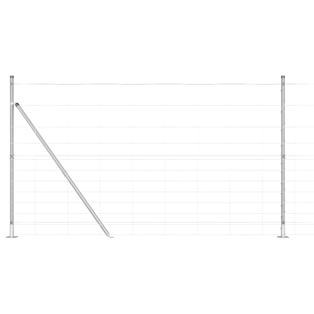 Recinzione Metallica Saldata con Pali e Base in Cemento 25 x 1,4 m