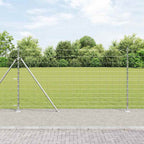 Recinzione Metallica Saldata con Pali e Base in Cemento 25 x 1,4 m