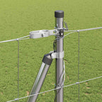Recinzione Metallica Saldata con Pali e Base in Cemento 25x1,5 m
