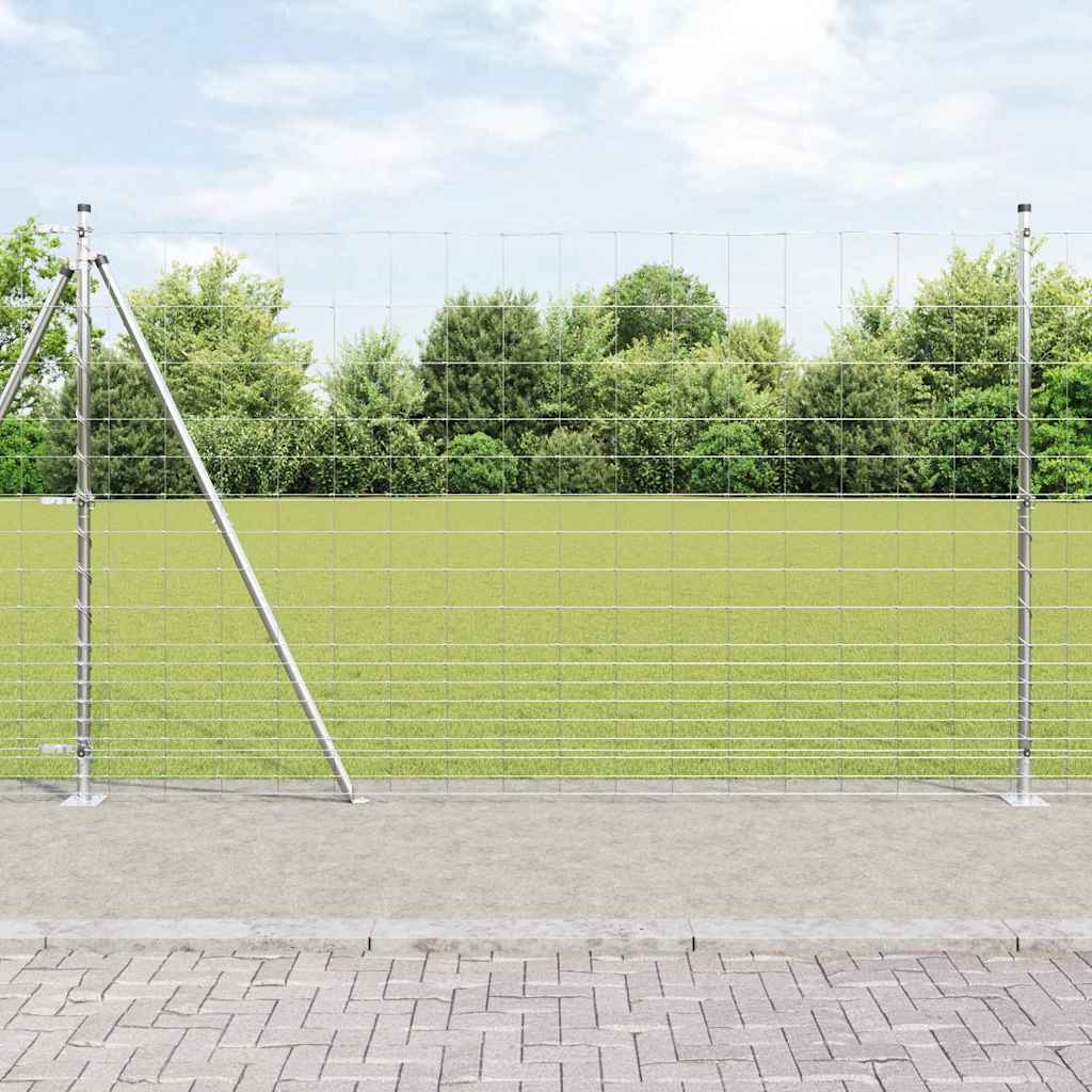 Recinzione Metallica Saldata con Base in Cemento 25 x 1,5 m