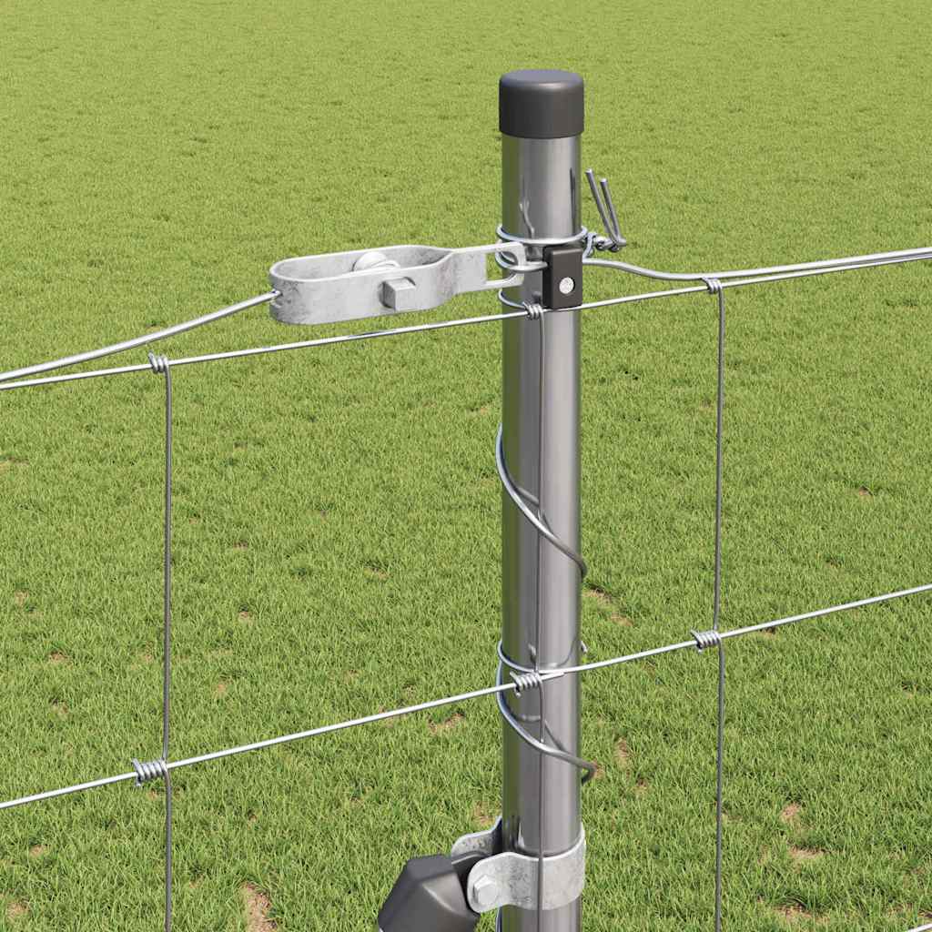 Recinzione Metallica Saldato con Base in Cemento 25x1,6m Acciaio Zincato