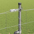 Recinzione Metallica Saldato con Base in Cemento 25x1,6m Acciaio Zincato