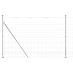 Recinzione Metallica Saldato con Base in Cemento 25x1,6m Acciaio Zincato