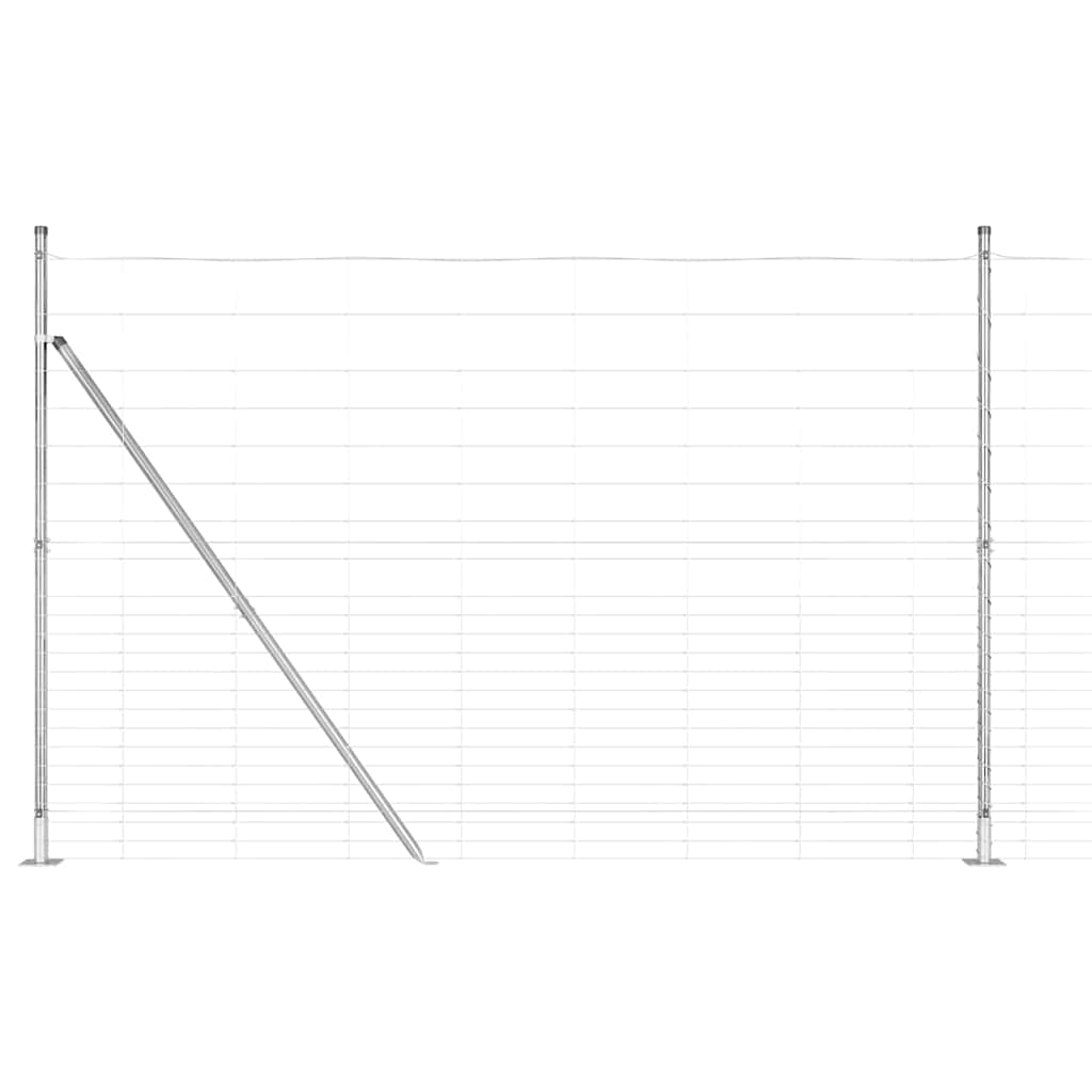 Recinzione Metallica Saldato con Base in Cemento 25 x 1,6 m