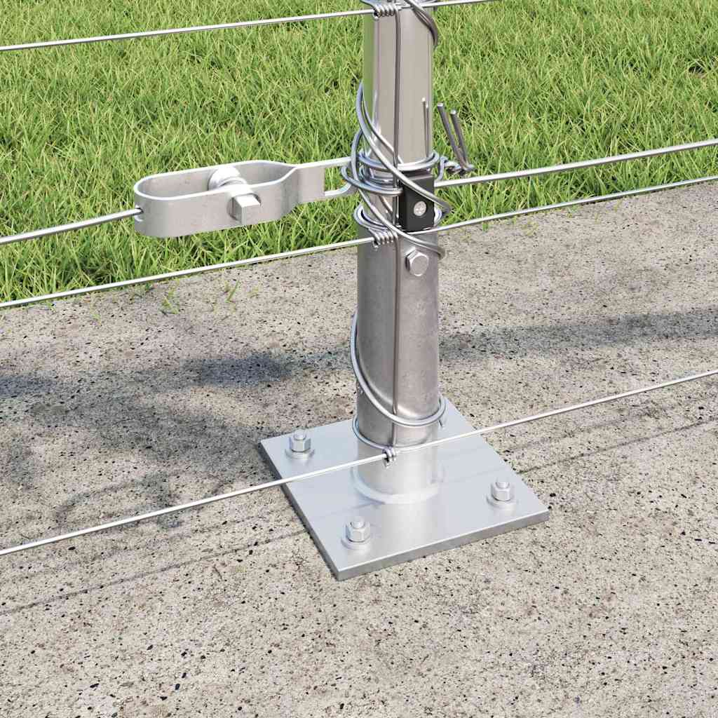 Recinzione Metallica Saldato con Base in Cemento 50x0,8m Acciaio Zincato