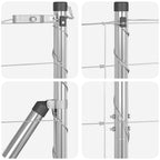 Recinzione Metallica Saldata in Acciaio Zincato 50 x 1,2 m con Pali e Base in Cemento