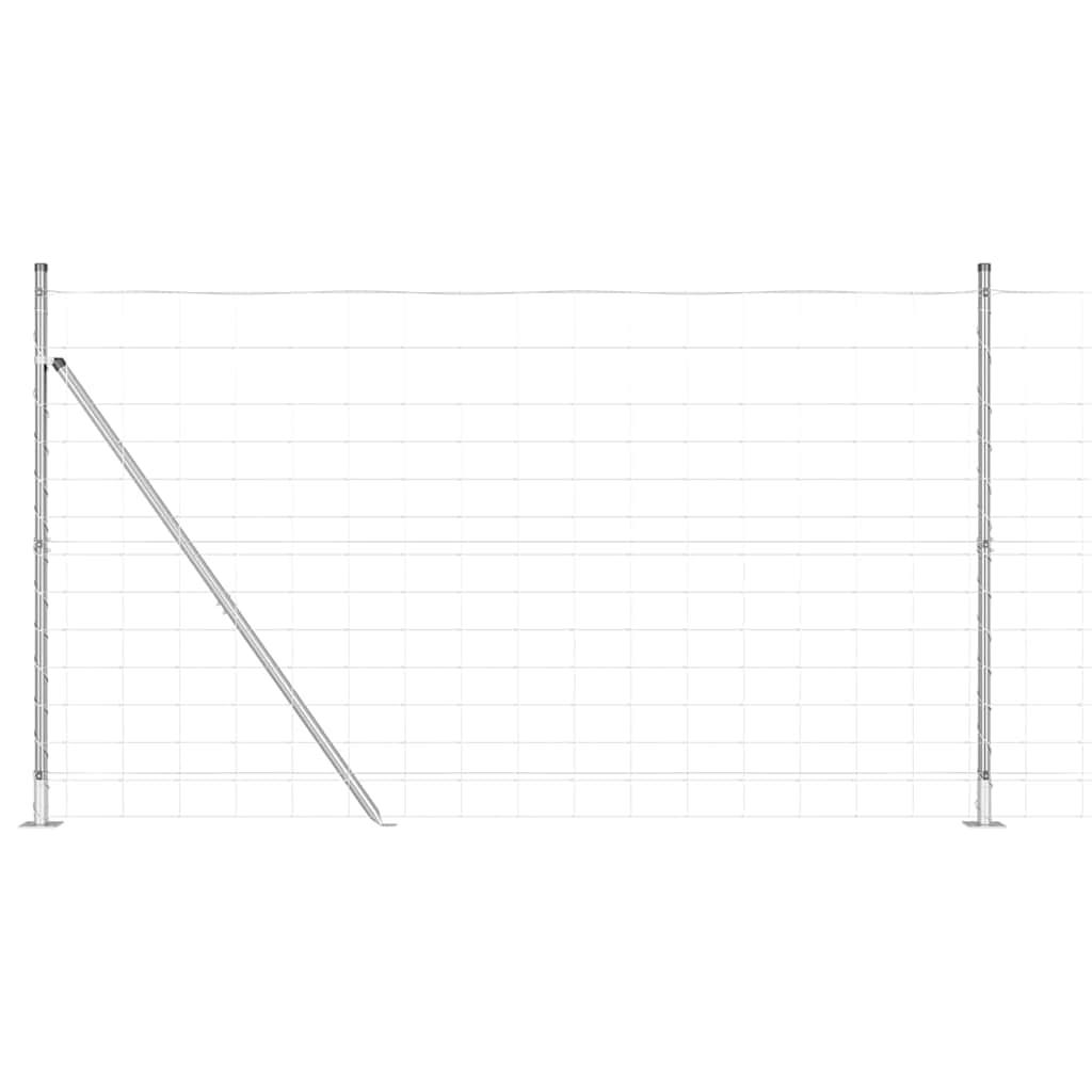 Recinzione Metallica Saldato con Base in Cemento 50 x 1,4 m