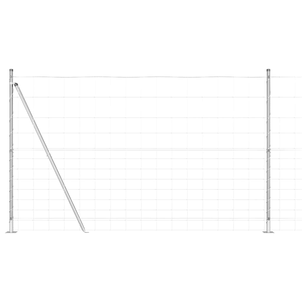 Recinzione Metallica Saldato con Base in Cemento 50 x 1,5 m
