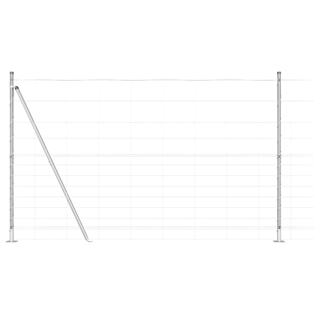 Recinzione Metallica Saldato con Base in Cemento 50 x 1,5 m