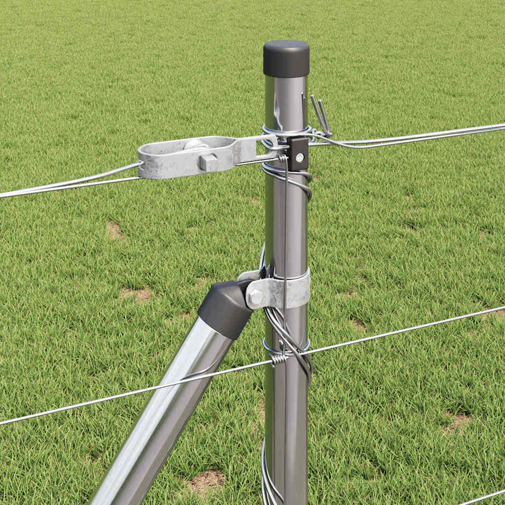 Recinzione Metallica Saldato con Base in Cemento 100x0,8 m - Acciaio Zincato