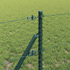 Recinzione metallica saldata in rete 10 x 0,6 m con pilastri - Acciaio PVC verde