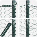 Recinzione metallica saldata in acciaio PVC 10 x 0,8 m con pali di fissaggio