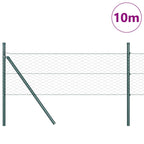 Recinzione metallica saldata in acciaio PVC 10 x 0,8 m con pali di fissaggio