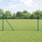 Recinzione metallica saldata verde 10 x 1 m con pali