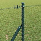 Recinzione metallica saldata verde 10 x 1,2 m con pilastri