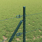 Recinzione metallica saldata in rete 25 x 0,8 m con pilastri - Acciaio rivestito PVC verde