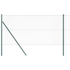 Recinzione metallica saldata 50 x 1 m con pilastri in acciaio rivestito PVC verde