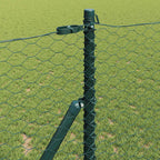 Recinzione metallica saldata 50 x 1,2 m con pilastri - Acciaio rivestito PVC verde