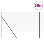 Recinzione metallica saldata 50 x 1,2 m con pilastri - Acciaio rivestito PVC verde