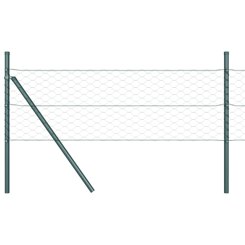 Recinzione metallica saldata in acciaio PVC 50 x 1,2 m con pali