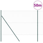 Recinzione metallica saldata in rete 50 x 1,5 m con pilastri in acciaio rivestito PVC