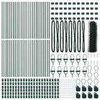 Recinzione metallica saldata per fissaggio a terra 100 x 0,5 m - Acciaio PVC verde