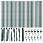 Recinzione metallica saldata 100 x 1 m con pali acciaio PVC verde