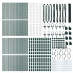 Recinzione metallica saldata in acciaio rivestito PVC verde 100 x 1,2 m con pilastri