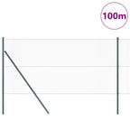 Recinzione metallica saldata in acciaio rivestito PVC verde 100 x 1,2 m con pilastri