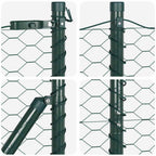 Recinzione metallica saldata in acciaio PVC 100x1,5m con pilastri