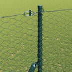 Recinzione metallica saldata in acciaio rivestito PVC verde 100 x 1,6 m con pilastri