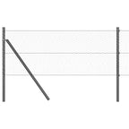 Recinzione metallica saldata 10x0,6 m con pilastri - Acciaio PVC grigio