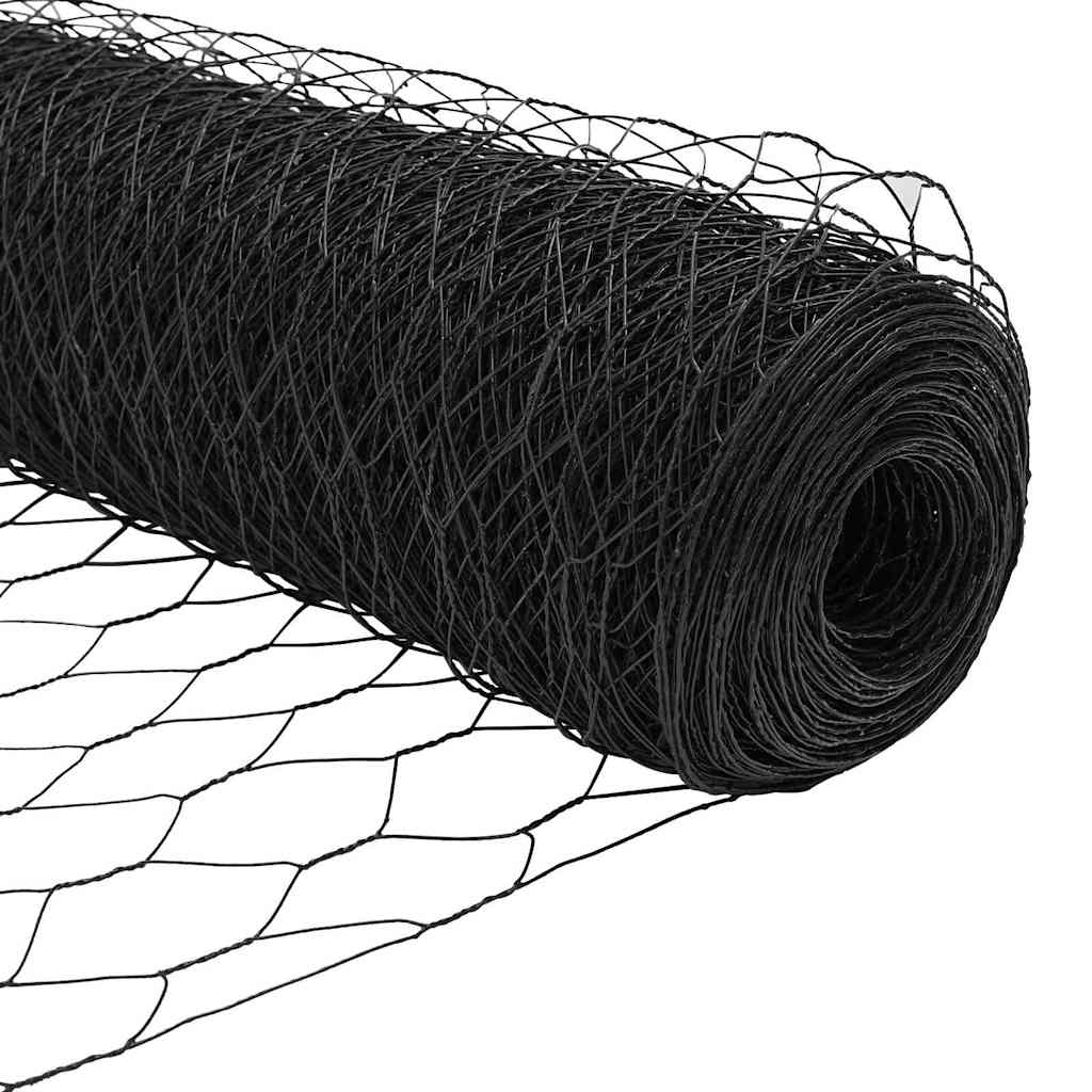 Recinzione metallica saldata in acciaio rivestito PVC 25 x 0,5 m con pilastri
