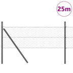 Recinzione metallica saldata in acciaio rivestito PVC 25 x 0,5 m con pilastri