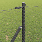 Recinzione metallica saldata 25 x 1 m con pilastri in acciaio PVC
