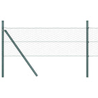 Recinzione metallica saldata grigio 50x0,4 m con paletti