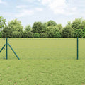 Recinzione metallica saldata in acciaio PVC grigio 50x0,6 m con pilastri