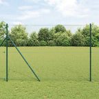 Recinzione metallica saldata 50 x 1,5 m con 26 paletti in acciaio rivestito PVC grigio