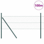 Recinzione metallica saldata in acciaio PVC grigio 100x0,4 m con pilastri