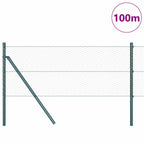 Recinzione metallica saldata in acciaio PVC grigio 100 x 0,6 m con pilastri