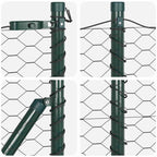 Recinzione metallica saldata 100 x 60 cm con pilastri in acciaio rivestito PVC